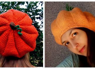 Pumpkin Beret Hat Crochet Patterns
