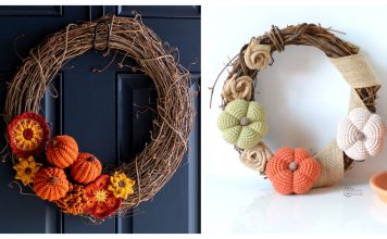 Pumpkin Fall Wreath Free Crochet Pattern