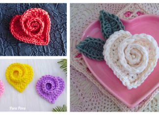 Rose Heart Free Crochet Pattern