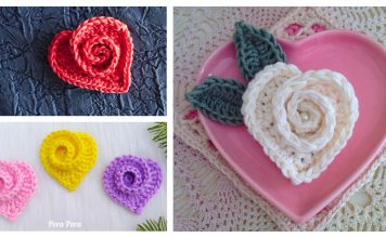 Rose Heart Free Crochet Pattern