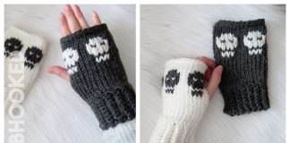 Skull Hand Warmers Free Crochet Pattern and Video Tutorial