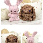 Tiny Bunny with Straight or Floppy Ears Amigurumi Free Crochet Pattern