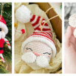 10+ Santa Christmas Ornament Crochet Patterns