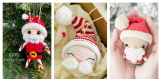 10+ Santa Christmas Ornament Crochet Patterns