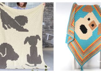 C2C Dog Blanket Free Crochet Pattern