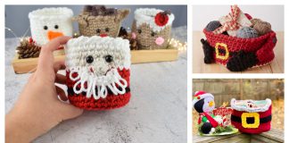 Christmas Santa Basket Free Crochet Pattern