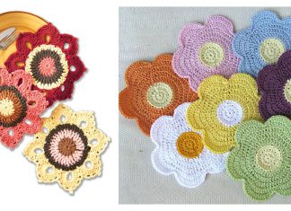 Flower Dishcloth Free Crochet Pattern