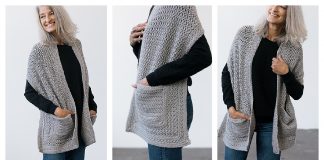 Parlor Pocket Shawl Free Crochet Pattern