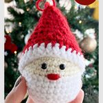 Santa Claus Christmas Ornament Free Crochet Pattern