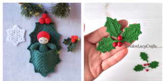 10+ Christmas Holly and Berries Crochet Patterns