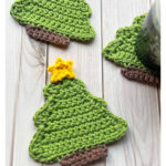 Christmas Tree Coaster Free Crochet Pattern
