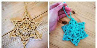 Popcorn Flower Stars Free Crochet Pattern