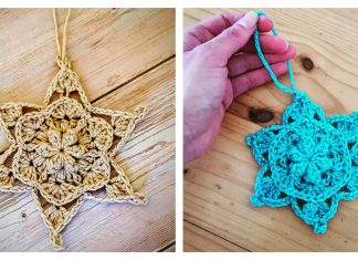 Popcorn Flower Stars Free Crochet Pattern