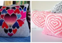 Heart Pillow Free Crochet Pattern