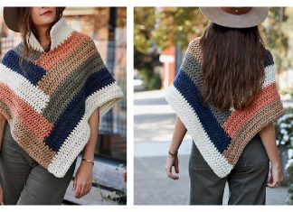 Kaleidoscope Poncho Free Crochet Pattern