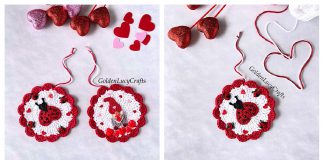 Valentine's Day Ornaments Free Crochet Pattern