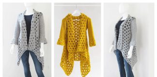 Asymmetrical Waterfall Cardigan Free Crochet Pattern