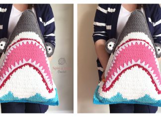 Shark Pillow Free Crochet Pattern