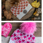 Snow Heart Beanie Crochet Pattern