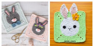 Bunny Granny Square Free Crochet Pattern