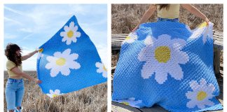 C2C Daisy Blanket Free Crochet Pattern