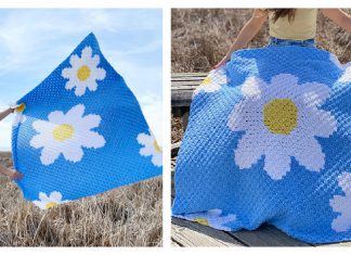 C2C Daisy Blanket Free Crochet Pattern