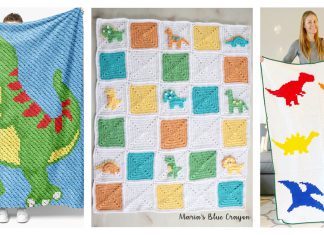 Dinosaur Blanket Crochet Patterns