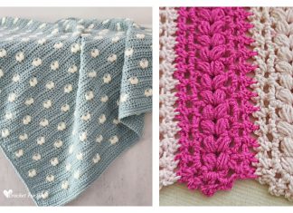 Puff Hearts Baby Blanket Free Crochet Pattern