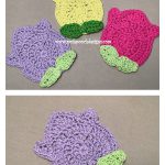 Tulip Coasters Free Crochet Pattern and Video Tutorial