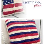 Americana Throw Pillow Cover Free Crochet Pattern