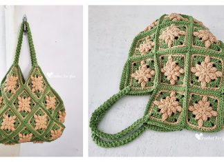 Bobble Flower Tote Bag Free Crochet Pattern