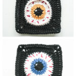Devil Eye Granny Square Free Crochet Pattern