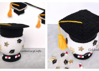 Graduation Snow Globe Free Crochet Pattern