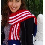 Patriotic Pocket Scarf Free Crochet Pattern