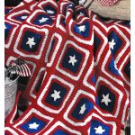 Stars and Stripes Afghan Throw Crochet Pattern