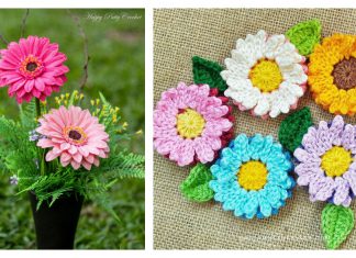 Gerbera Flower Crochet Patterns