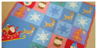 Christmas Advent Blanket Free Crochet Pattern