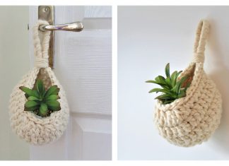 Chunky Hanging Basket Free Crochet Pattern