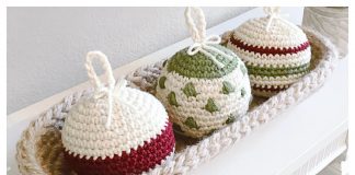 Christmas Ornament Balls Set Free Crochet Pattern