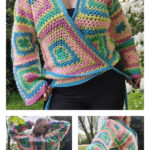 Summer Squares Wrap Cardigan Free Crochet Pattern