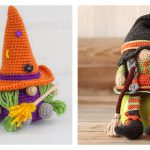 Witch Gnome and Broom Free Crochet Pattern