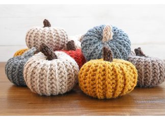 Knit Look Pumpkins Free Crochet Pattern and Video Tutorial