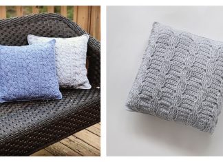 Cabled Throw Pillow Free Crochet Pattern