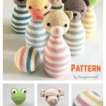 Animal Bowling Set Game Crochet Pattern