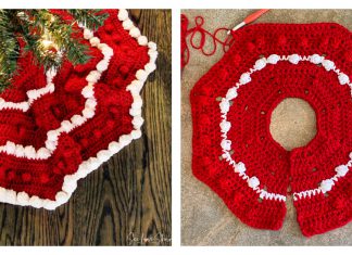 Bobble Stitch Christmas Tree Skirt Free Crochet Pattern