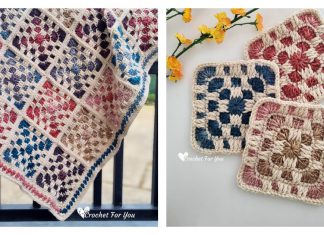 Checkerboard Square Blanket Free Crochet Pattern