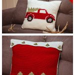 Farmhouse Truck Pillow Cover Free Crochet Pattern