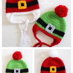 Santa and Elf Buckle Beanies Free Crochet Pattern