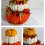 Stacked Pumpkin Centerpiece Free Crochet Pattern and Video Tutorial