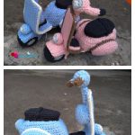 Vespa Scooter Amigurumi Free Crochet Pattern